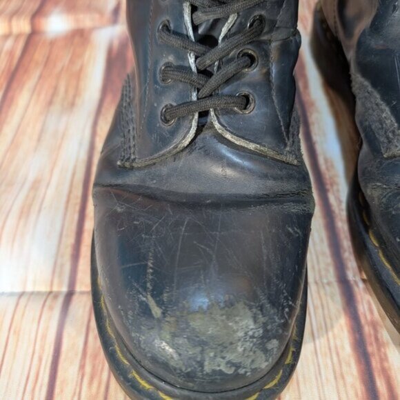 Dr. Martens Dark Green Blue The Original Leather Lace-Up Mid-Calf Boots Size 10 - Picture 2 of 11
